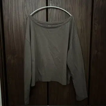 GAP 오가닉 코튼 긴팔 티셔츠 XL 브라운