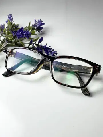 JINS WOOD TONE MCF-14A-021 브라운 데미 안경