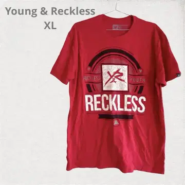Young & Reckless 그래픽 티셔츠 XL 레드