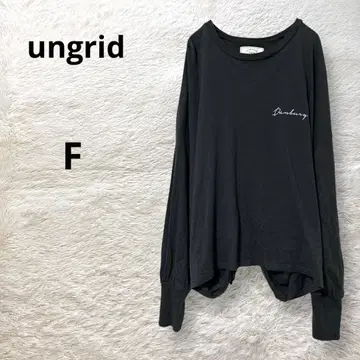 ungrid 긴팔 돌먼 슬리브 티셔츠 뒷면 오픈 얇은 소재 그레이 F