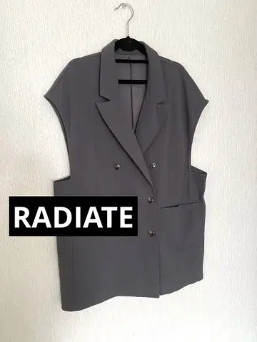 RADIATE 더블 테일러드 베스트 프렌치 슬리브 겉옷 베스트