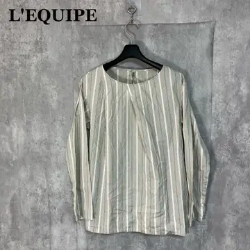 L'EQUIPE 스트라이프 셔츠 블라우스 40