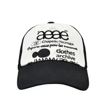 aeae WEB LOGO CAP BLACK/WHITE