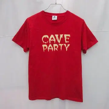 더 크로마니온즈 CAVE PARTY 티셔츠 타카하시 요시오 티셔츠 레드