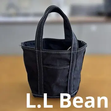 새상품급 엘엘빈 토트백 블랙 스티치 캔버스 미국제