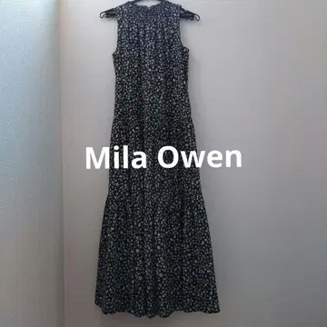 Mila Owen 플로럴 셔링 넥 슬리브리스 원피스 (1)