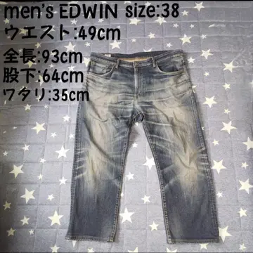 남성용 데님 38 EDWIN 에드윈 청바지 청바지 하의