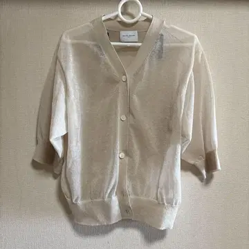 UNITED ARROWS 베이지 가디건 반팔