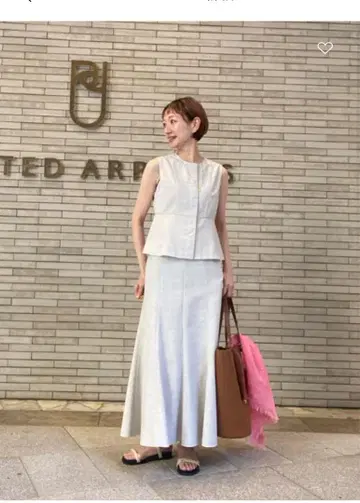 유나이티드 애로우즈 페플럼 스커트 셋업