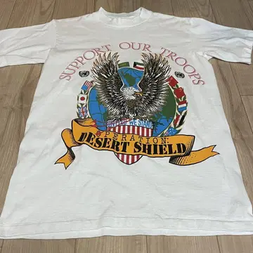 빈티지 DESERT SHIELD STORM 양면 티셔츠 USA제