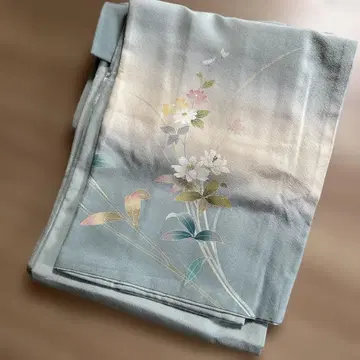 츠케사게 호몬기 기모노 이중 기모노 야마토 그린 그린 우구이스