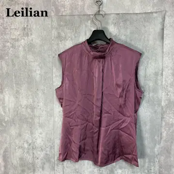 Leilian 실크 슬리브리스 블라우스 13호