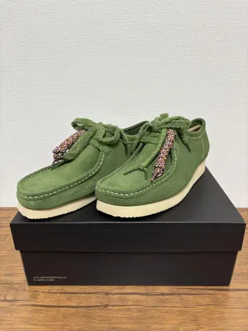 CLARKS Wallabee 그린 스웨이드 43