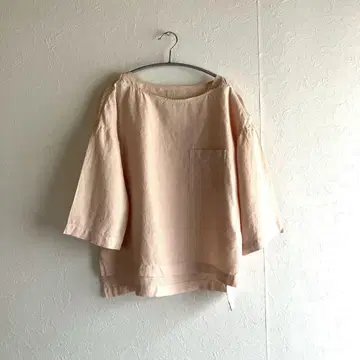 어반 리서치 린넨 블라우스 벚꽃색