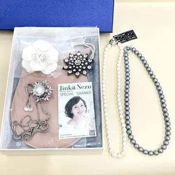 액세서리 세트] 펄 마그넷 목걸이 브로치 Jinka Nezu