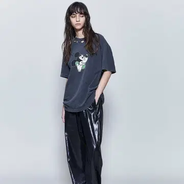 roku 6 미키 티셔츠 블랙 L 사이즈