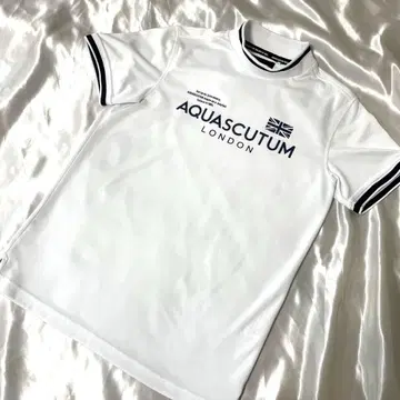 AQUASCUTUM 모크넥 골프웨어 반팔 셔츠 속건성 스트레치