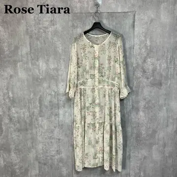 Rose Tiara 쉬폰 꽃무늬 롱 원피스 46