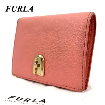 고품질 FURLA 훌라 두겹 지갑 컴팩트 지갑 가죽