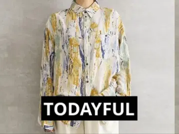 TODAYFUL 페인트 러프 셔츠 패턴 셔츠 블라우스