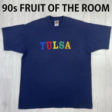 90s 프룻 오브 더 룸 싱글 스티치 TULSA 자수 티셔츠