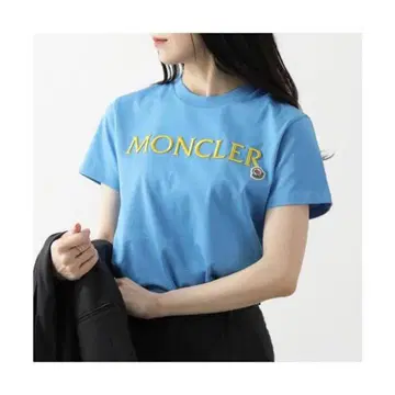 몽클레어 로고 티셔츠 파랑