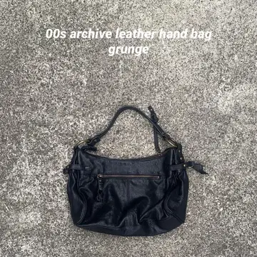 2000년대 아카이브 시티 레더 핸드백 그룬지