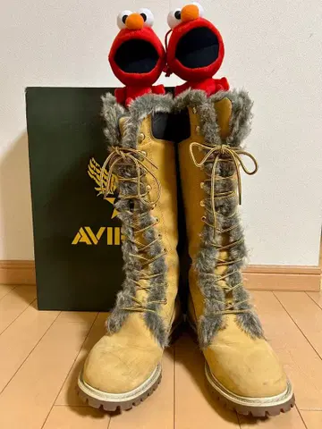 아비렉스 무스탕 부츠 베이지