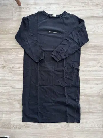 챔피온 블랙 긴팔 티셔츠 원피스 L