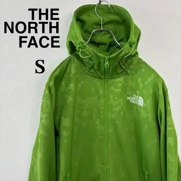THE NORTH FACE 집업 후드티 S 그린 자수 로고