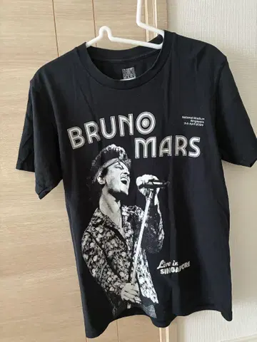 BRUNO MARS 싱가포르 라이브 티셔츠 블랙 S
