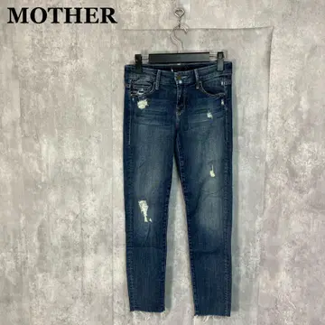 MOTHER LOOKER ANKLE FRAY 데미지 데님 25