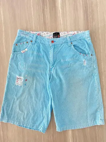 퀵실버 QUIKSILVER 하프 팬츠 스카이블루 코디 로이 L