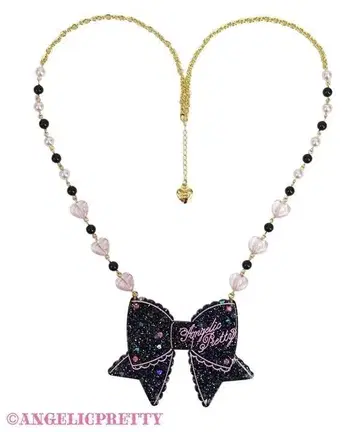 Angelic Pretty 반짝임 리본 목걸이 크로