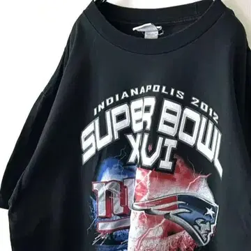 NFL 슈퍼볼 XLVI 티셔츠 블랙 검정 구제 의류