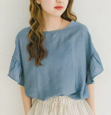 아이템즈 어반 리서치 프릴 소매 블라우스