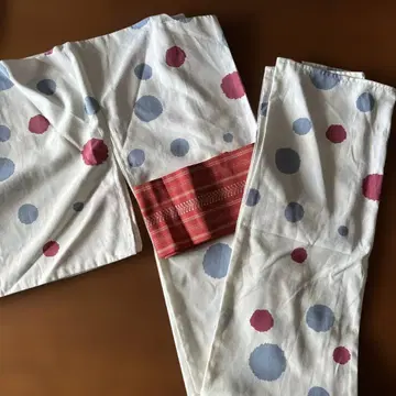 조리개 무늬 도트 무늬 유카타 COOL PASS 폴리에스테르