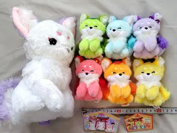 네이비 여우 구미 봉제 인형 세트