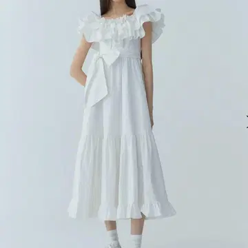 eimy istoire 오프숄더 프릴 맥시 원피스