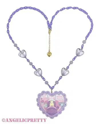 Angelic Pretty Compact Toys 목걸이 라벤더