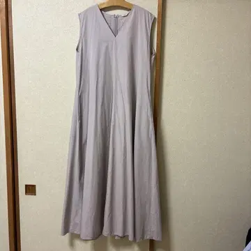 IENA 연보라 슬리브리스 롱 원피스