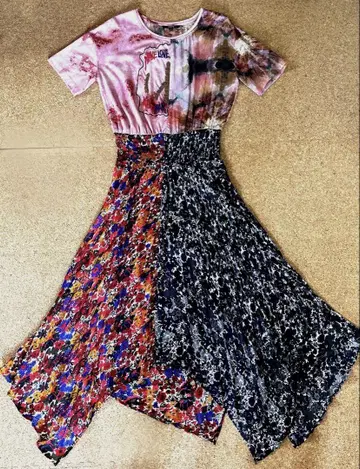 Desigual 원피스 반팔 비대칭