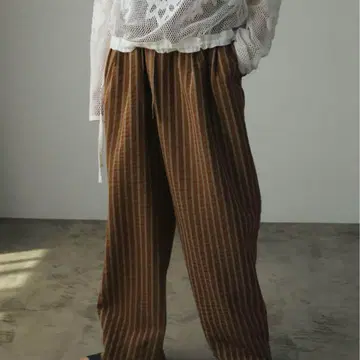 아누크 팬츠 Sheer stripe pants / anuke