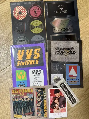 SixTONES 투어 스티커 세트