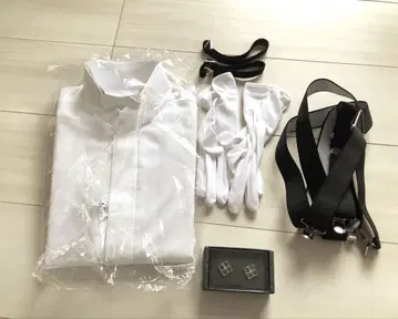 윙카라 셔츠 커프스 서스펜더 신랑 브라이덜 세트 S