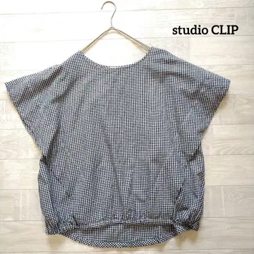 studio CLIP 스튜디오 클립 면 린넨 깅엄 체크 블라우스 F