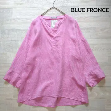 BLUE FRONCE 블루 폰세 프렌치 린넨 튜닉 블라우스 38