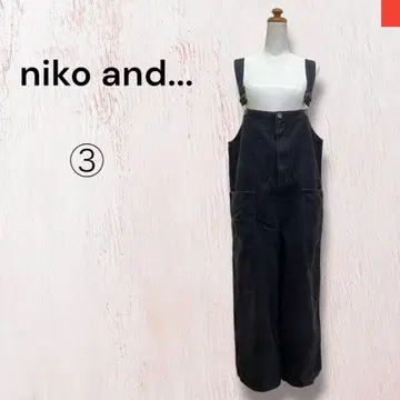niko and... 니코 앤 살로펫 오버롤 블랙 M
