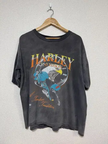 HARLEY DAVIDSON 최고급 페이드 빈티지 티셔츠