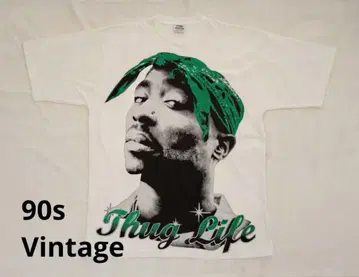 90년대 빈티지 2pac Tupac Thug Life 티셔츠